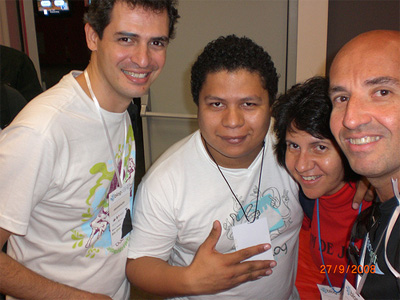 Fábio, Mackeenzy, Cris (eu) e Horácio